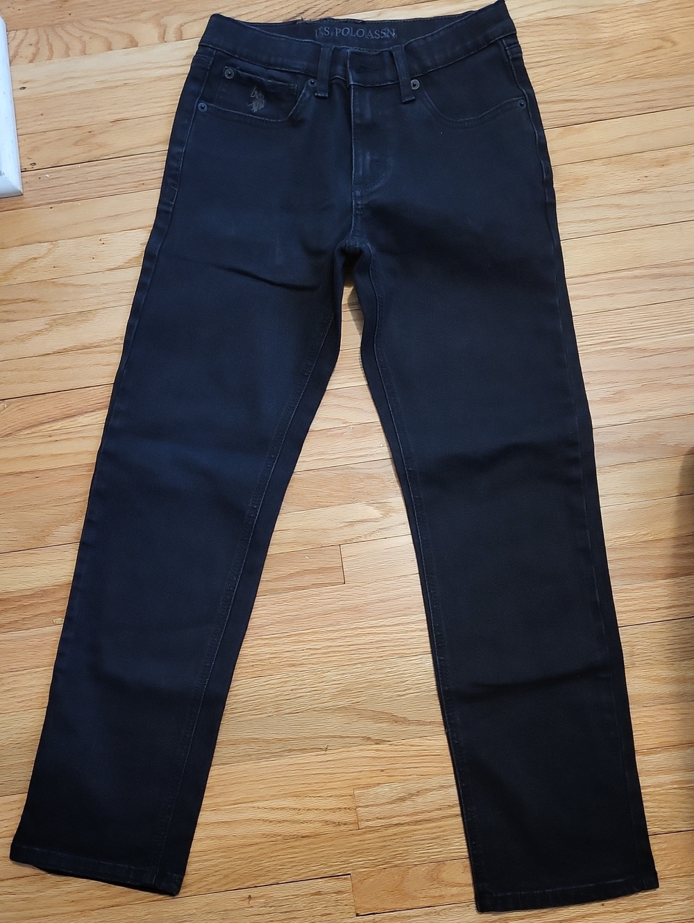 U.S. Polo Assn. Kid's Black Straight-Leg Jeans